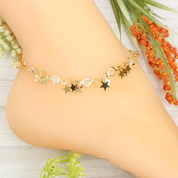 "Handmade Anklet – Elegant & Delicate Jewelry for Women | UNVRC1325 - Picture 2 of 10